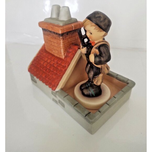 Vintage Goebel Porcelain Chimney Sweep on The Rooftop - Picture 2 of 16